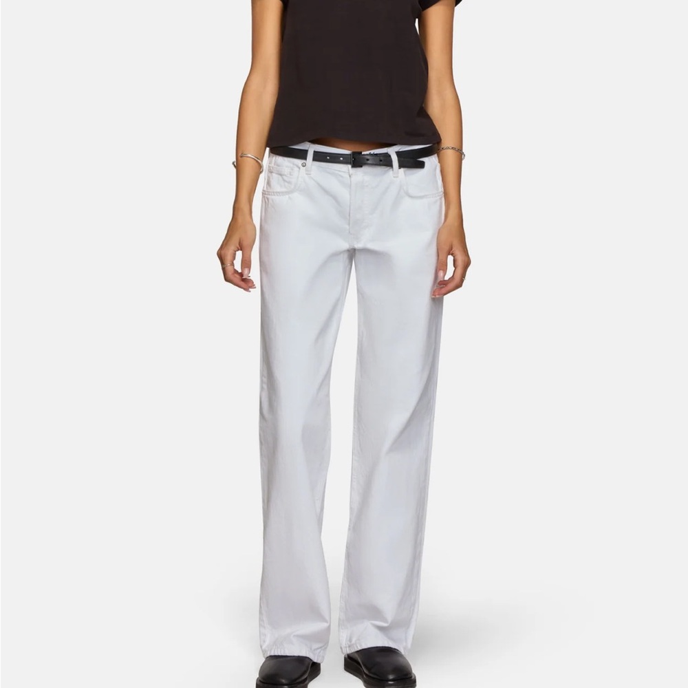 EB Denim low rise baggy White Jeans